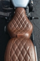 Picture of Mustang 18-21 Harley Street Bob Wide Tripper Solo Seat w/Driver Backrest Diamond Stitch - Brown