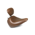Picture of Mustang 18-21 Harley Fat Boy Wide Tripper Solo Seat w/ Driver Backrest - Brown