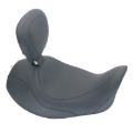 Picture of Mustang 06-17 Harley Dyna Wide Tripper Forward Solo Seat w/Driver Backrest - Black