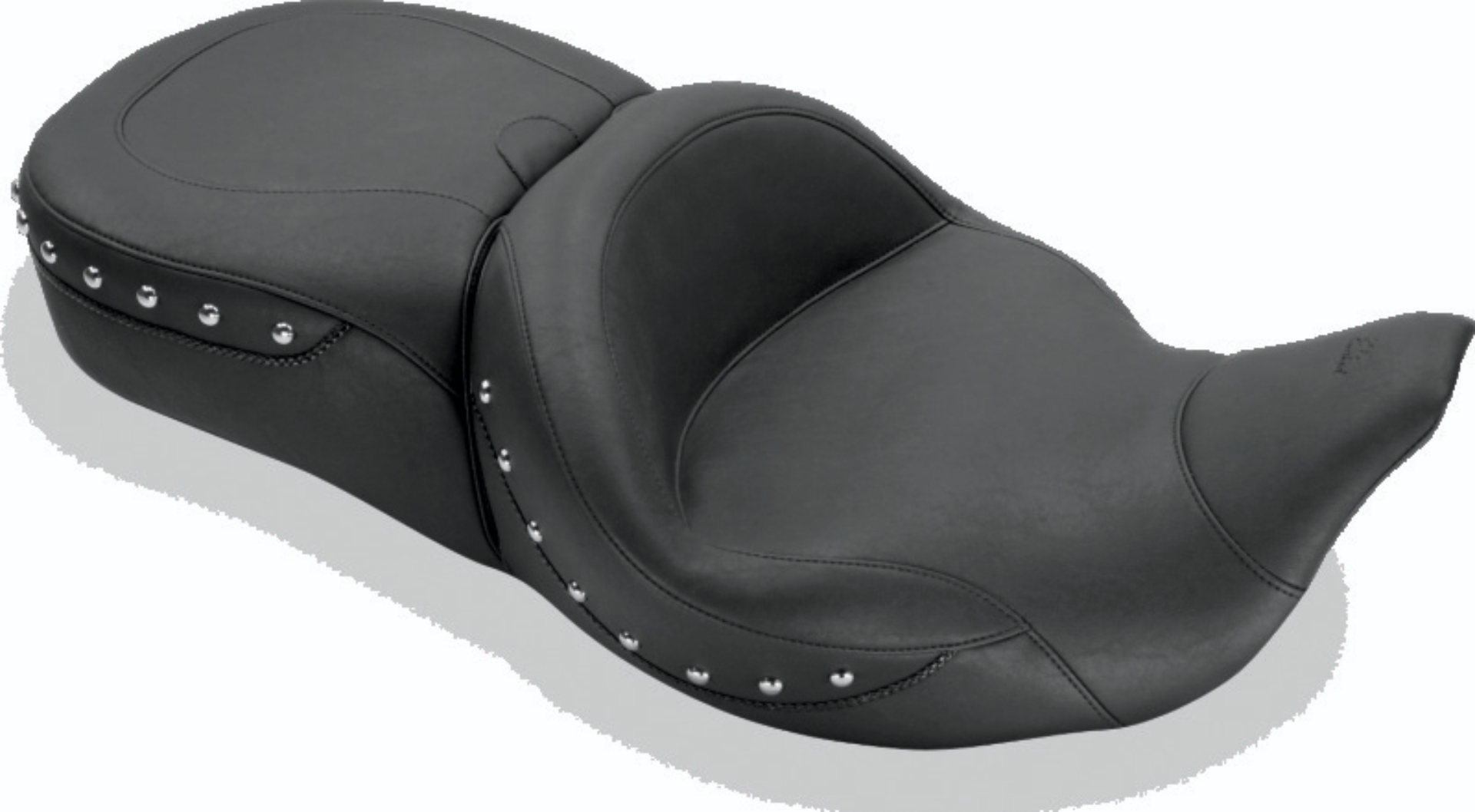 Picture of Mustang 08-21 Harley Electra Glide,Rd Glide,Rd King,Str Glide Super Touring 1PC Seat w/Studs - Black