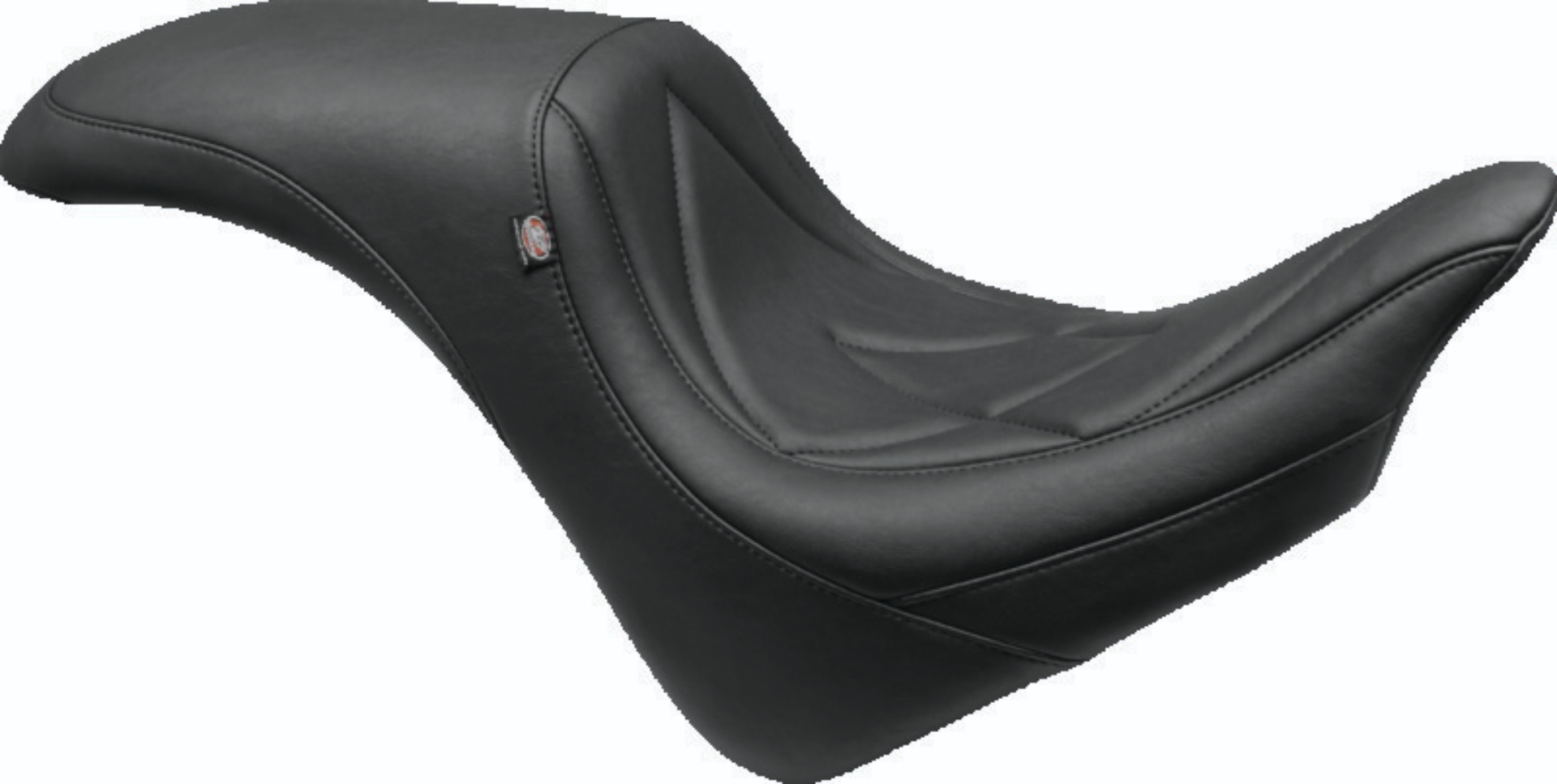Picture of Mustang 06-17 Harley Softail Wide Tire (200mm) Wide Touring Recessed Passenger Seat w/Studs - Black