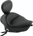 Picture of Mustang 04-21 Harley Sportster 3.3 Wide Stud Touring Solo Seat w/Driver Backrest - Black