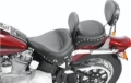 Picture of Mustang 00-15 Harley Softail Std Rear Tire Wide Touring Solo Seat w/Driver Backrest w/Studs - Black