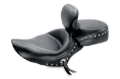 Picture of Mustang 04-21 Harley Sportster 3.3 Wide Stud Touring Solo Seat w/Driver Backrest - Black