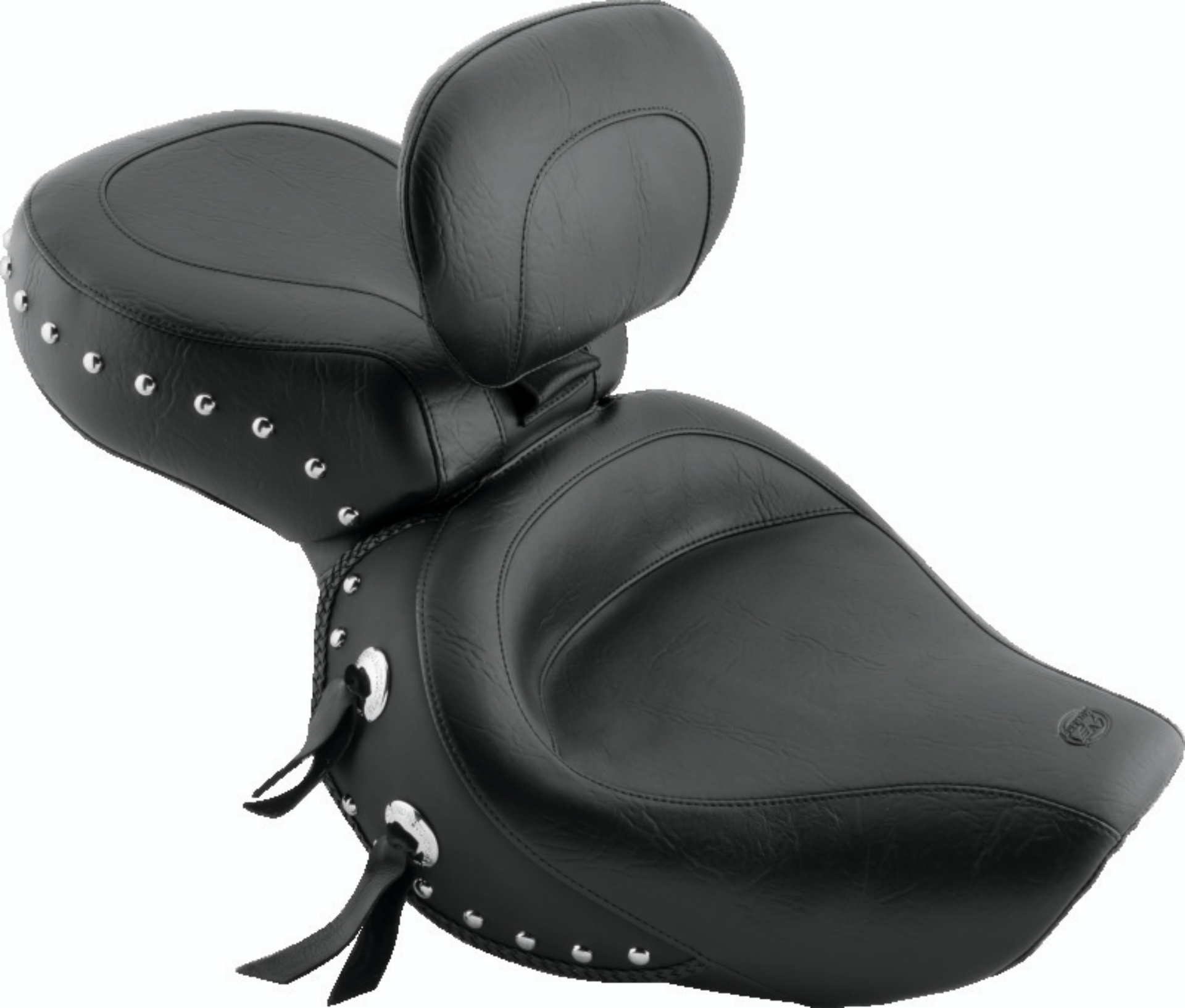 Picture of Mustang 00-08 Honda VT1100 Sabre,97-08 Spirit,87-97 Shadow Wide Touring 1PC Seat w/Studs - Black