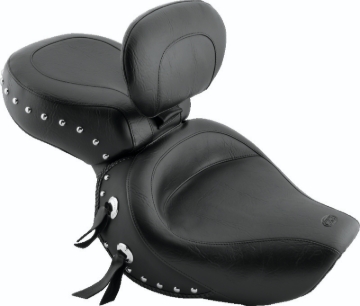 Picture of Mustang 00-08 Honda VT1100 Sabre,97-08 Spirit,87-97 Shadow Wide Touring 1PC Seat w/Studs - Black