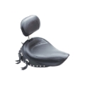 Picture of Mustang 06-17 Harley Dyna Wide Touring Solo Seat w/Driver Backrest w/Studs - Black