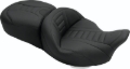 Picture of Mustang 08-21 Harley Electra Glide, Rd Glide, Rd King, Str Glide Touring 1PC Seat Deluxe - Black