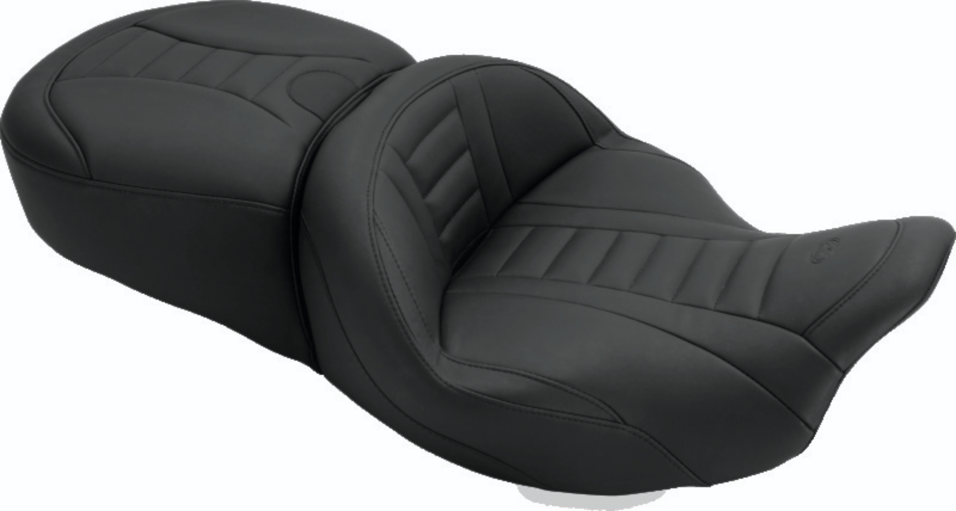 Picture of Mustang 08-21 Harley Electra Glide, Rd Glide, Rd King, Str Glide Touring 1PC Seat Deluxe - Black