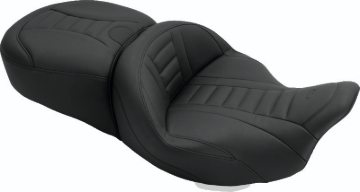 Picture of Mustang 08-21 Harley Electra Glide, Rd Glide, Rd King, Str Glide Touring 1PC Seat Deluxe - Black