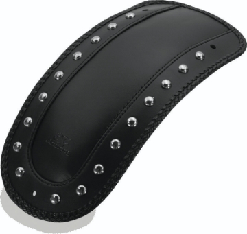 Picture of Mustang 00-17 Harley Softail FLSTS, FLSTN, FLSTC w/Stud Plate Fender Bib w/Studs - Black