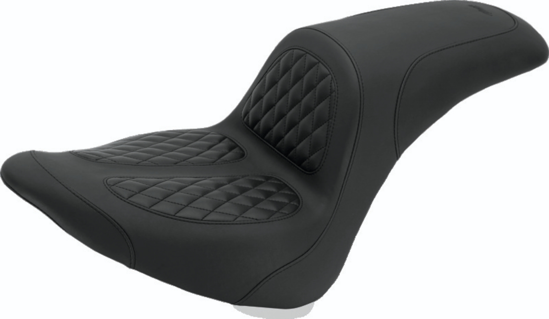 Picture of Mustang 06-17 Harley Softail Wide Tire (200mm) Fastback 1PC Seat w/Diamond Stitch - Black
