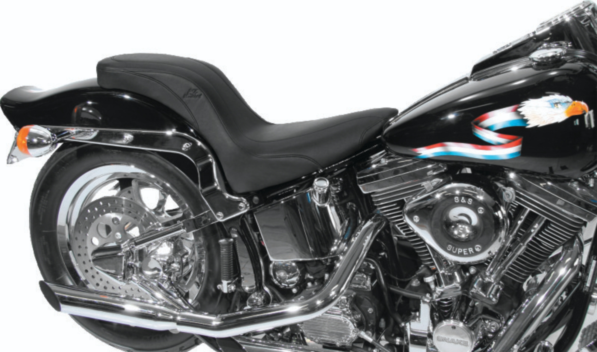 Picture of Mustang 84-99 Harley Standard Rear Tire DayTripper 1PC Seat - Black