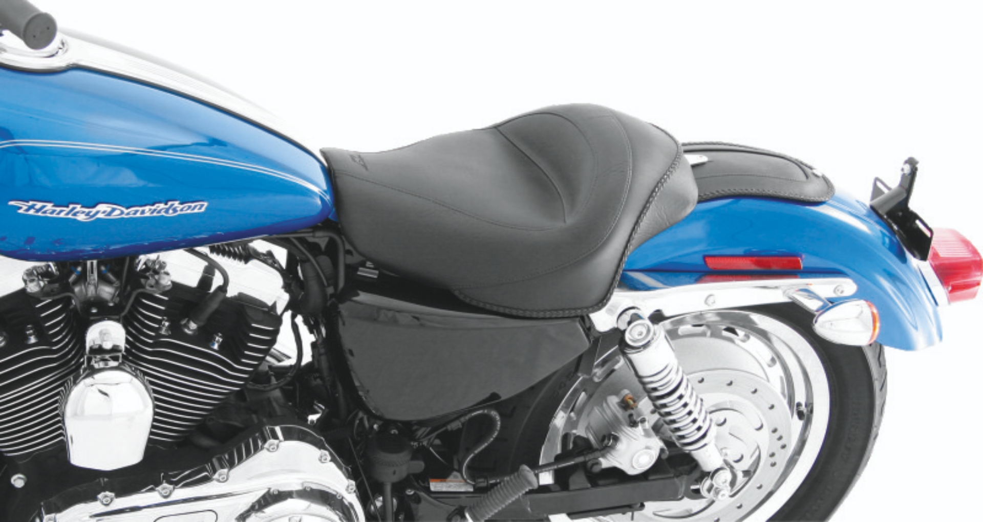 Picture of Mustang 04-21 Harley Sportster 4.5 GAL Standard Touring Solo Seat - Black