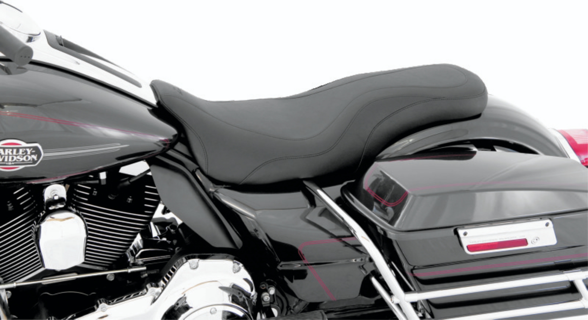 Picture of Mustang 08-21 Harley Electra Glide Std,Rd Glide,Rd King,Street Glide DayTripper 1PC Seat - Black