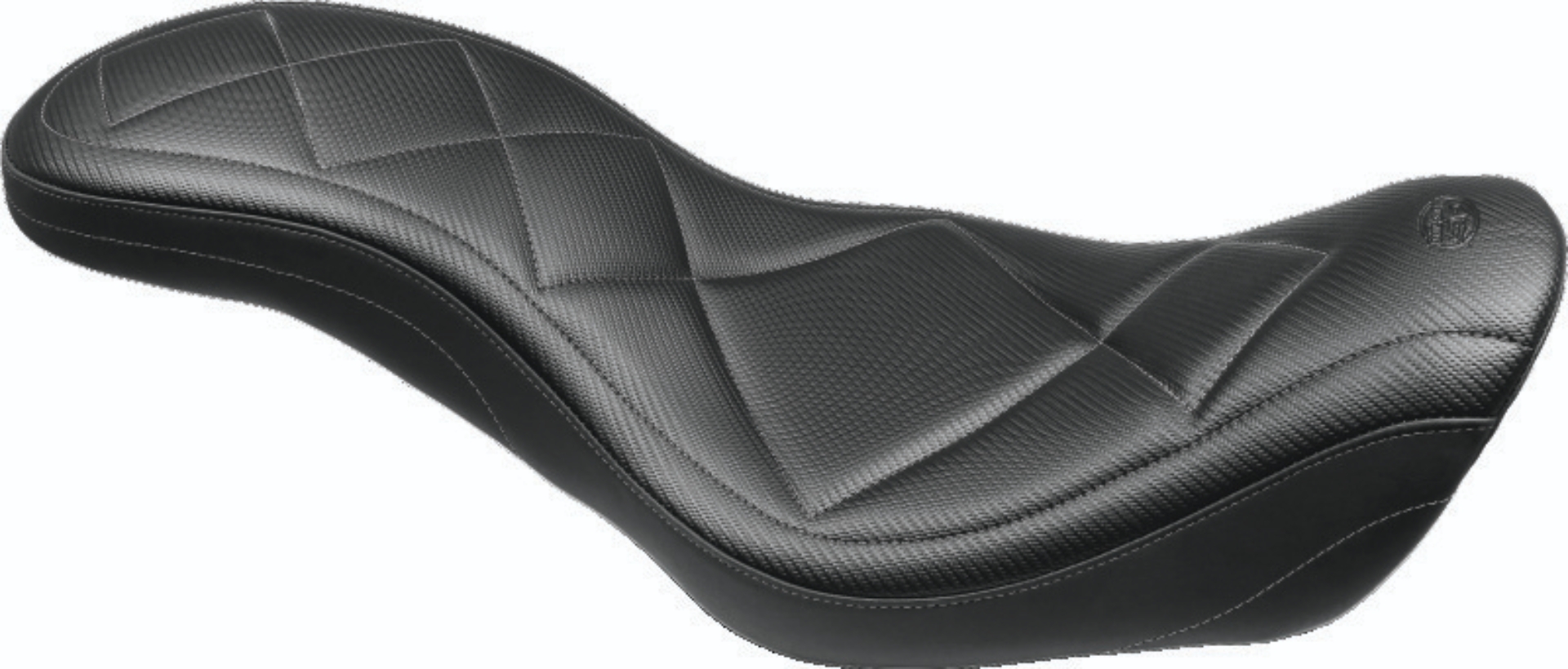 Picture of Mustang 14-17 Harley Fat Bob Super Tripper 1PC Seat Carbon - Black