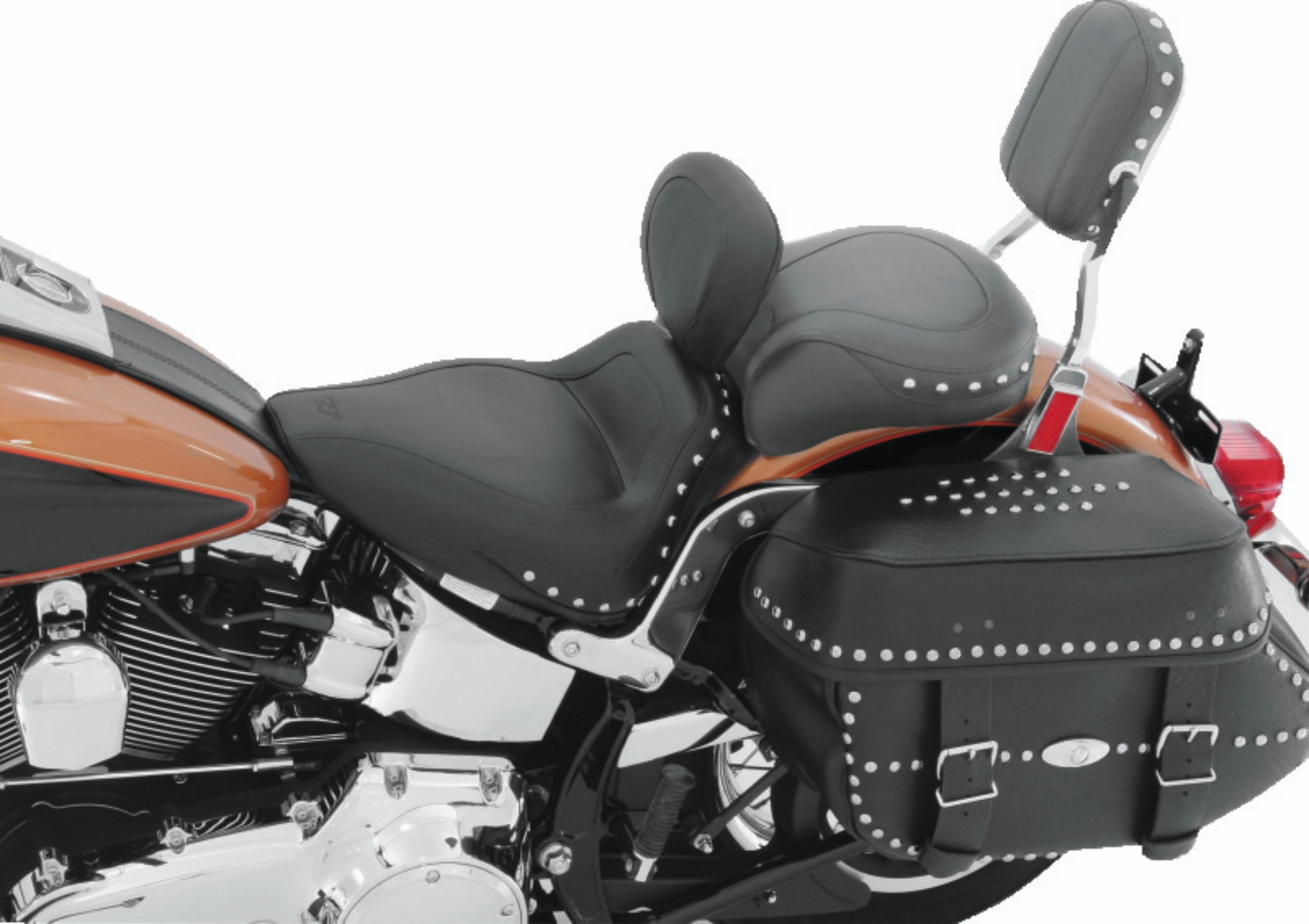 Picture of Mustang 04 Suzuki VZ1600 Marauder, 04-05 Boulevard M95 Sport Touring 2PC Seat - Black
