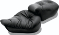 Picture of Mustang 91-05 Harley Dyna Wide Touring 1PC Seat Regal - Black