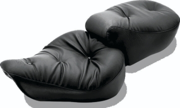 Picture of Mustang 91-05 Harley Dyna Wide Touring 1PC Seat Regal - Black