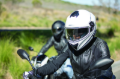 Picture of Sena Technologies Outforce Full Face Bluetooth Helmet Glossy White - Small