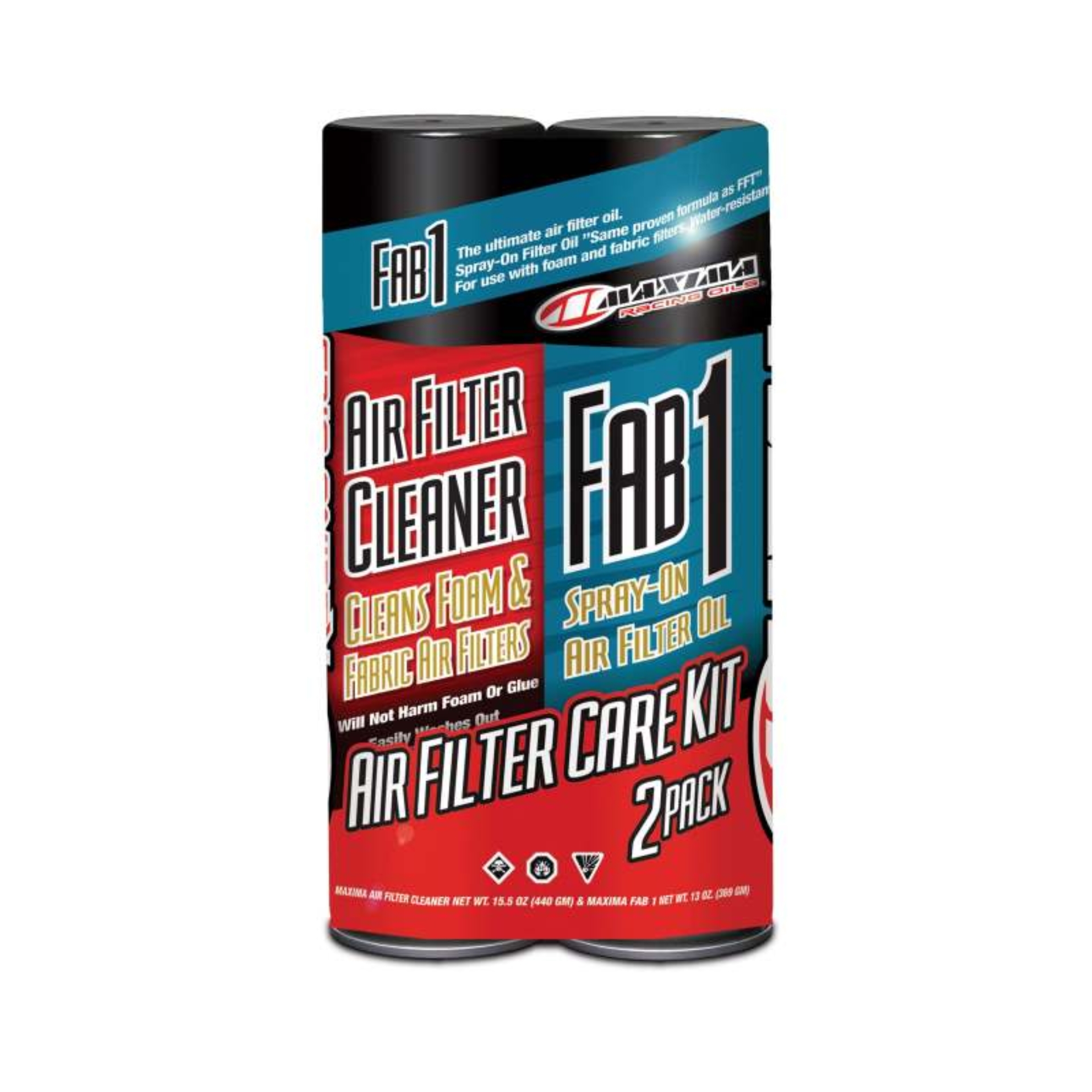 Picture of Maxima Air Filter Maintenance Care Combo Kit - FAB-1/Air Filter Cleaner 2-Pack (Aerosol)