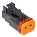 Picture of NAMZ Deutsch DT Series 2-Wire Plug & Wedgelock - Black (Repl. HD 72112-94BK)