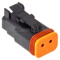 Picture of NAMZ Deutsch DT Series 2-Wire Plug & Wedgelock - Black (Repl. HD 72112-94BK)
