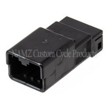 Picture of NAMZ AMP 040 Series 4-Position Male Wire Cap Housing Connector (HD 72904-01BK)
