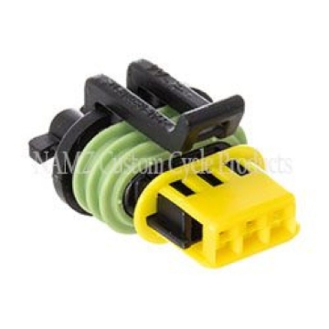 Picture of NAMZ 06-23 V-Twin Delphi OEM Speedometer Sensor/Siren Connector w/Terminals (HD 72064-06)