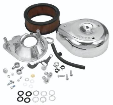 Picture of S&S Cycle 93-99 BT/91-03 Sportster Models Teardrop Air Cleaner Kit for S&S Super E/G Carb
