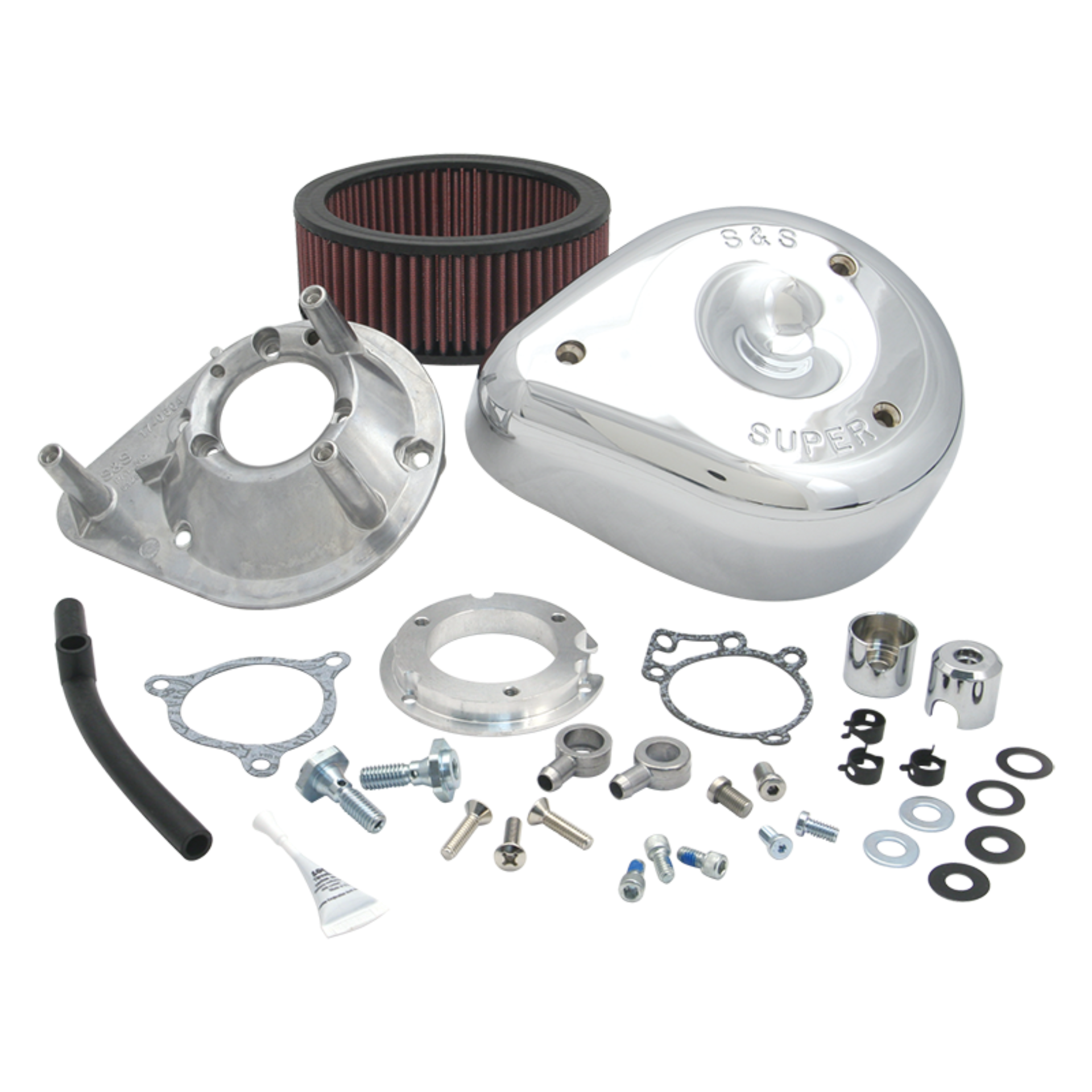 Picture of S&S Cycle 08-17 Tri-Glide/CVO Stock-Bore Throttle By Wire Models Teardrop Air Cleaner Kit - Chrome