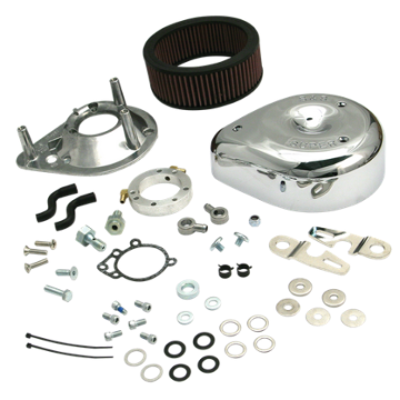 Picture of S&S Cycle 91-06 Carbureted XL Sportster Models Teardrop Air Cleaner Kit - Chrome