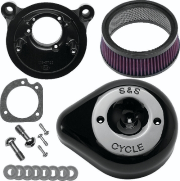 Picture of S&S Cycle 08-17 Touring/16-17 Softails Models Stealth Air Cleaner Kit w/ Black Teardrop Cover