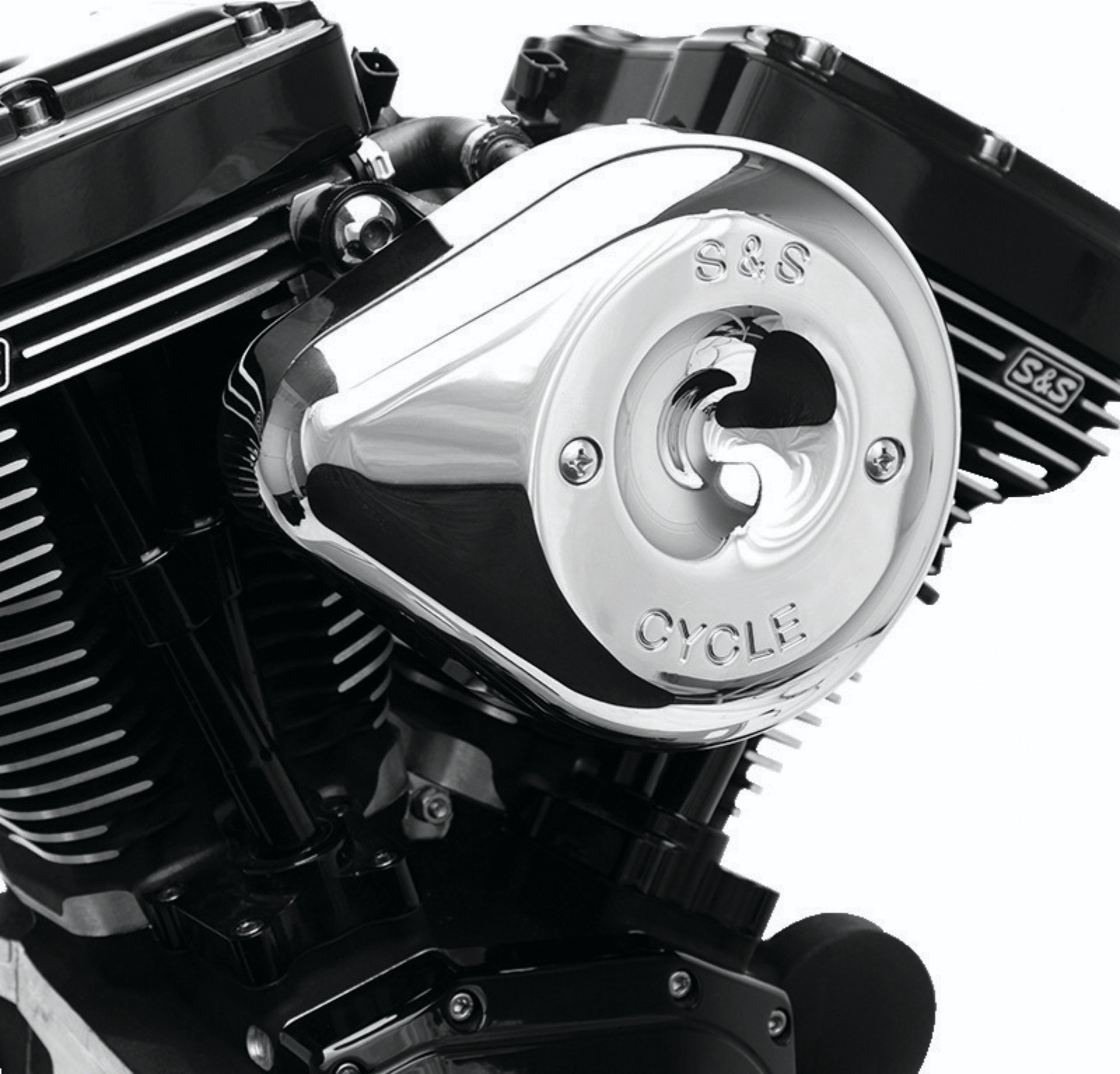 Picture of S&S Cycle 2017+ M8 Models Stealth Air Cleaner Kit w/ Chrome Teardrop Cover