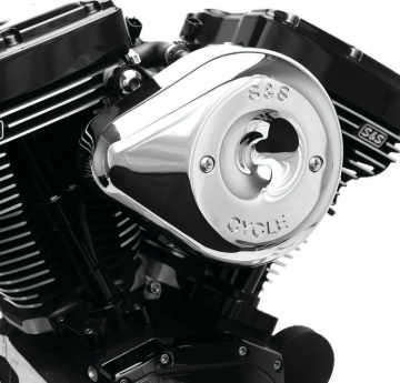 Picture of S&S Cycle 2017+ M8 Models Stealth Air Cleaner Kit w/ Chrome Teardrop Cover
