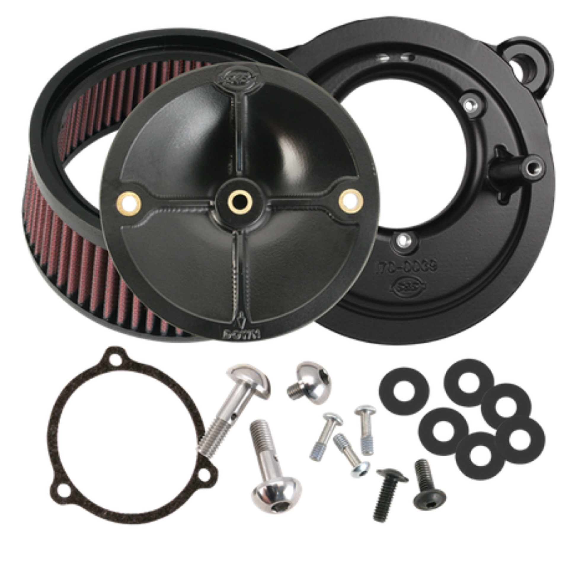 Picture of S&S Cycle 2008+ BT w/ S&S 58mm Throttle Body Stealth Air Cleaner Kit w/o Cover