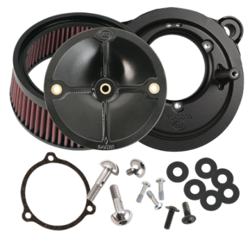 Picture of S&S Cycle 2008+ BT w/ S&S 58mm Throttle Body Stealth Air Cleaner Kit w/o Cover