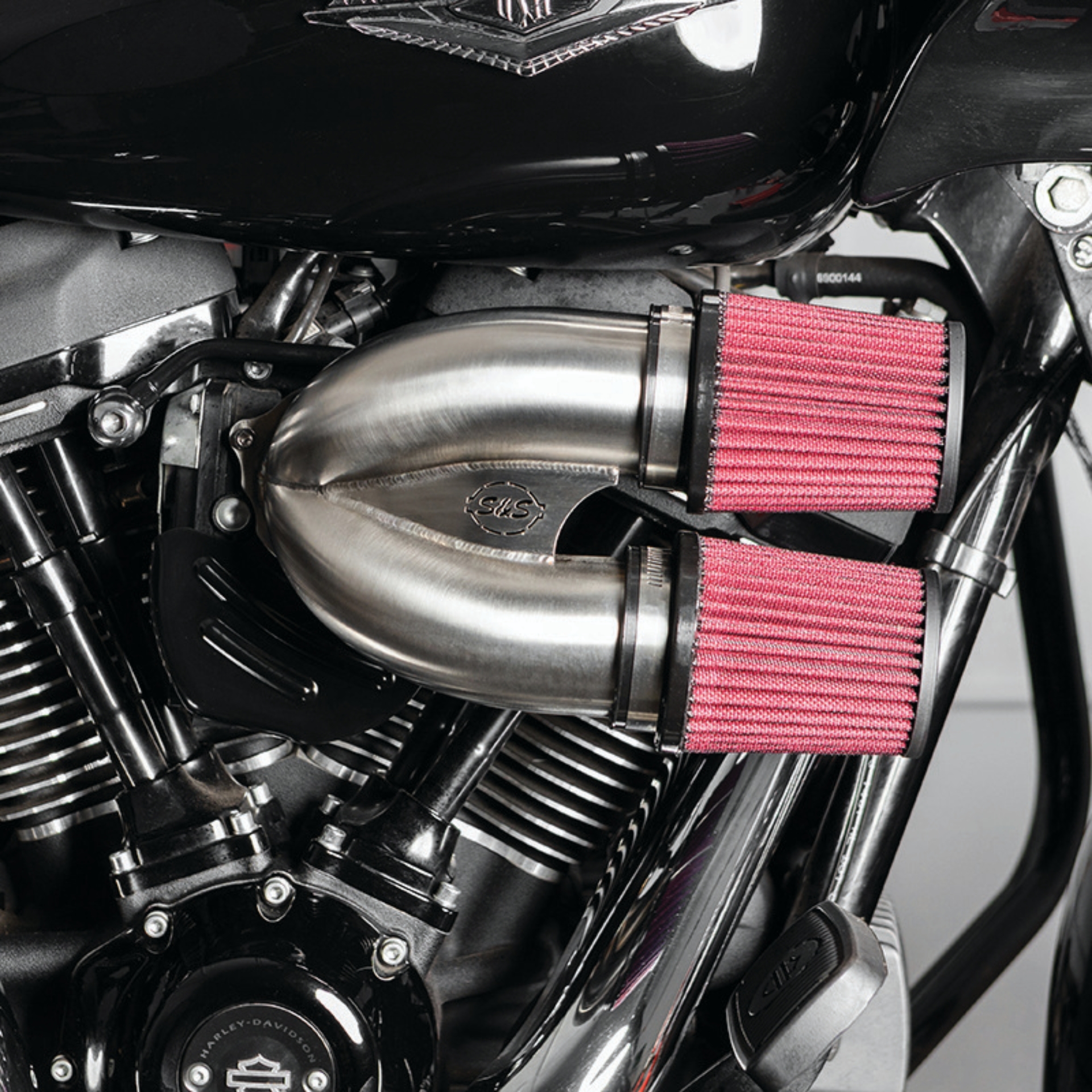 Picture of S&S Cycle 17-20 M8 Models Tuned Induction Air Cleaner Kit - Stainless Steel