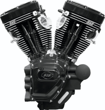 Picture of S&S Cycle 06-17 Dyna T124 Black Edition Long Block Engine - Wrinkle Black