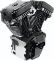 Picture of S&S Cycle 06-17 Dyna T124 Black Edition Long Block Engine - Wrinkle Black