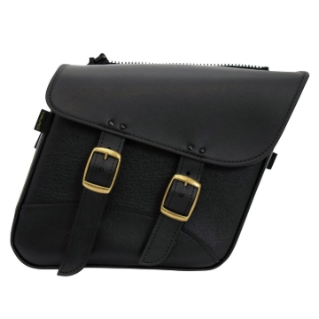 Picture of Willie & Max Universal Fit Brass Monkey Compact Slant Saddlebag Set (12inL x 9.5inH x 5.5inW)- Black