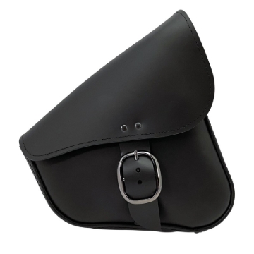 Picture of Willie & Max HD Sportsters, Custom Hard Tails Leather Swingarm Bag Dual Shock w/Blk Buckle - Black