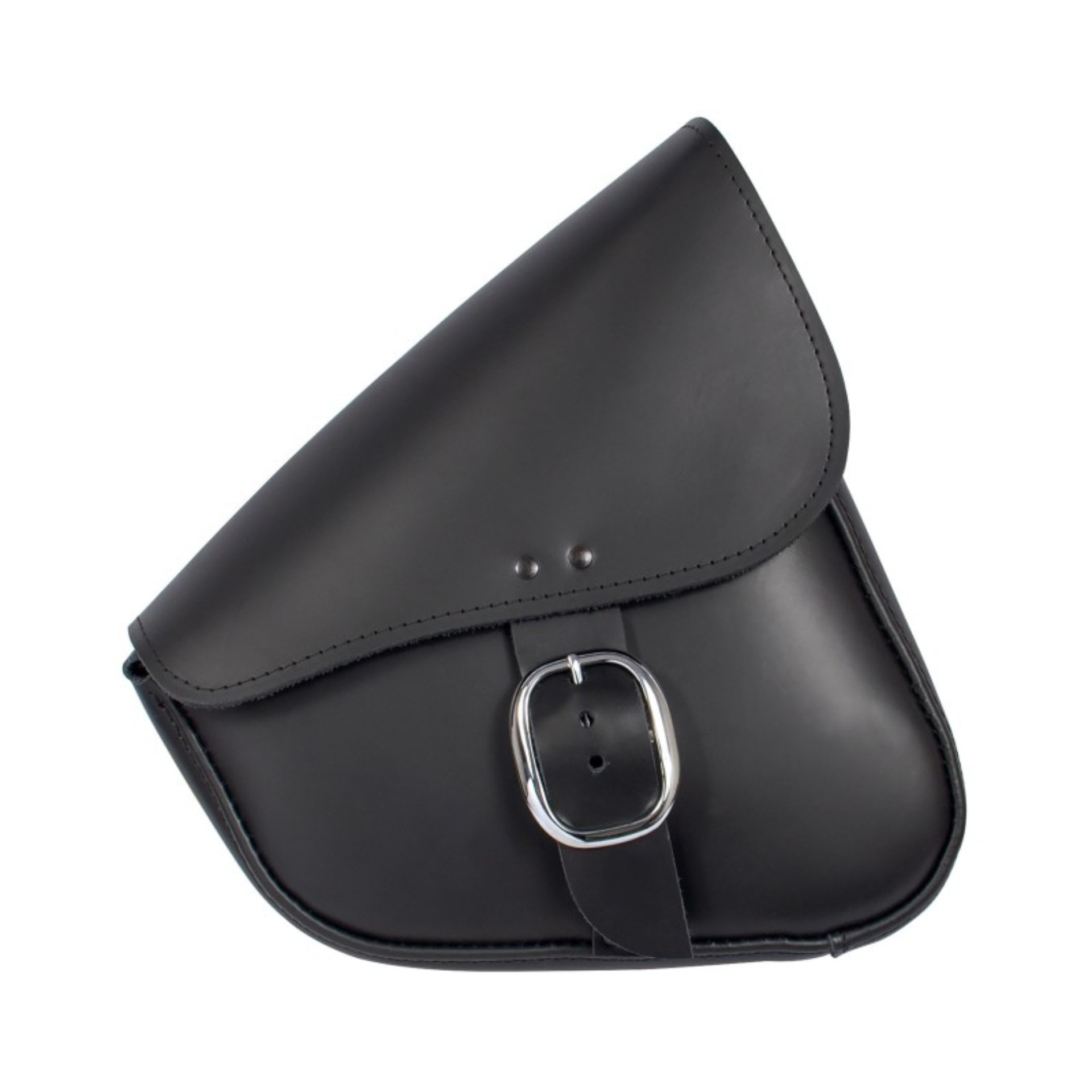 Picture of Willie & Max HD Sportsters, Custom Hard Tails Leather Swingarm Bag w/Chrome Buckle - Black