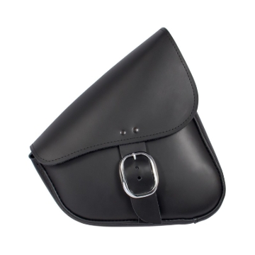 Picture of Willie & Max HD Sportsters, Custom Hard Tails Leather Swingarm Bag w/Chrome Buckle - Black