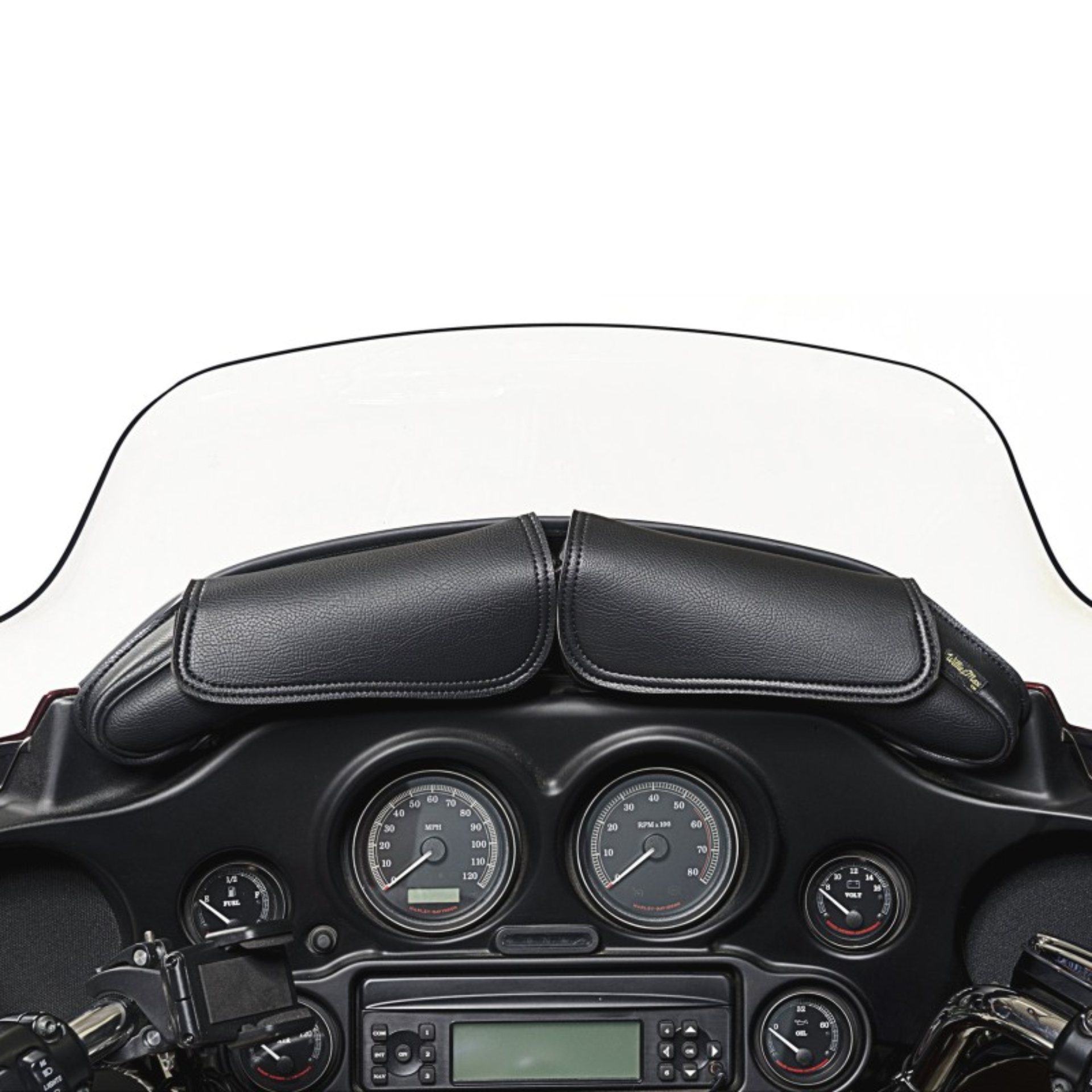 Picture of Willie & Max 06-13 HD FL/FLH/FLT/FLHT Two Pouch Windshield Bag (21.25inL x 6.5inH x 2.25inD) - Black