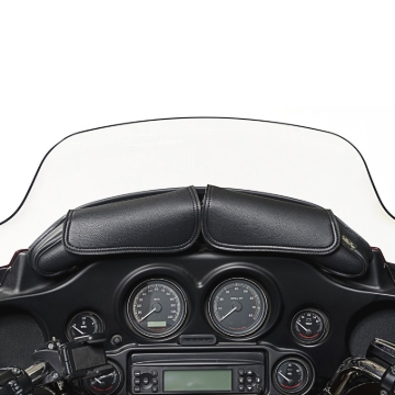 Picture of Willie & Max 06-13 HD FL/FLH/FLT/FLHT Two Pouch Windshield Bag (21.25inL x 6.5inH x 2.25inD) - Black