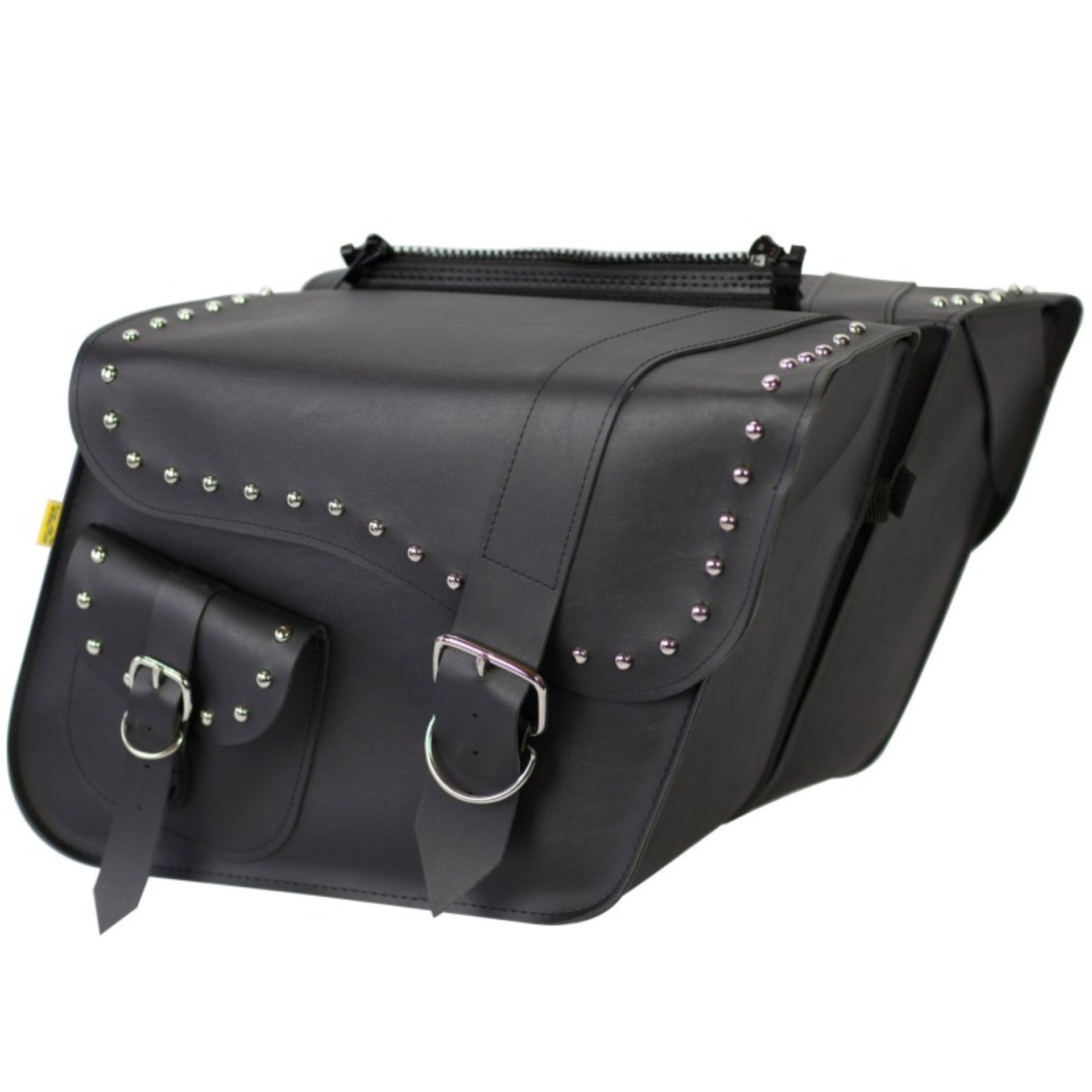 Picture of Willie & Max Universal Ranger Studded Large Slant Saddlebags (16 in L x 11 in H x 6.5 in W) - Black