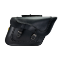 Picture of Willie & Max Universal Braided Large Slant Saddlebags (16 in L x 11 in H x 6.5 in W) - Black