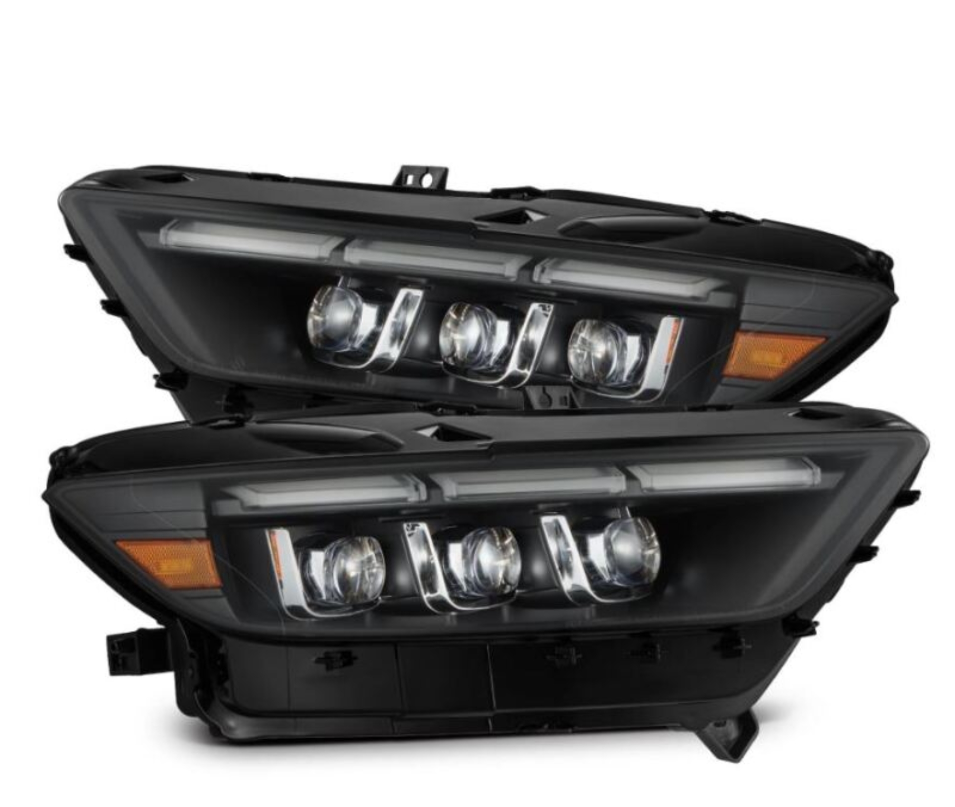 Picture of AlphaRex 15-17 Ford Mustang NOVA LED Proj Headlights Black w/Activ Light/Seq Signal/Switch DRL