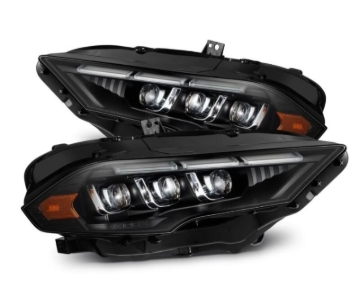 Picture of AlphaRex 18-20 Ford Mustang NOVA LED Proj Headlights Black w/Activ Light/Seq Signal/Switch DRL